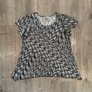 Roz & Ali Monochrome Short Sleeve Top